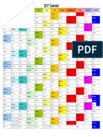 2017 Calendar Landscape in Color