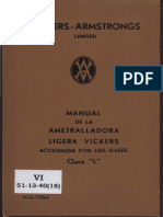 Manual Ametralladora Ligera Vickers Gases Clase L (C. 1930)