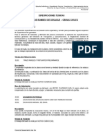 Especificaciones Tecnicas Camara de Bombeo de Desague