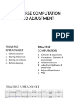 Traverse Computation and Adjustment