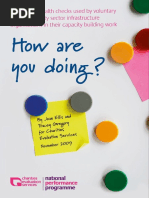 How Are You Doing? A Review of Health Checks Used by Voluntary and Community Sector Infrastructure Organisations in Their Capacity Building Work (Ellis and Gregory 2009)