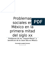 Problemas Sociales en México en La Primera Mitad Del Siglo XX