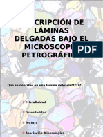 Descripción de Láminas Delgadas Bajo Microscopio Petrográfico