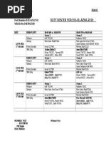 PHP Behal Duty Roster Eid-ul-Fitar