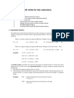 Math Skills For The Laboratory