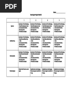 Rock Cycle Project Rubric