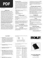 Morley Wah Wah Pedal - Pdwman PDF