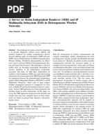 A Survey On Media Independent Handover (MIH) and IP Multimedia Subsystem (IMS) in Heterogeneous Wireless Networks