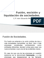 Fusión, Escisión y Liquidación de Sociedades