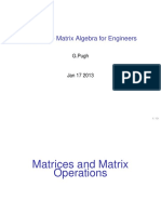 Math 141 - Matrix Algebra For Engineers: G.Pugh