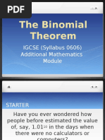 On Binomial Theorem - Sec 4 A Math