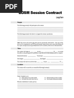 BDSM Session Contract