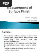 5 - Measurement of Surface Finish