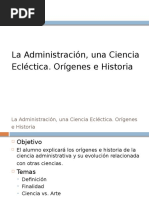 Origenes de Historia de La Administración