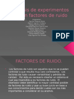 Análisis de Experimentos Con Factores de Ruido