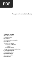 Analysis of Edible Oil Industry