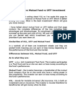 VUL Insurance Vs Mutual Fund Vs UITF Investment