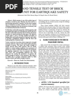 Shear and Tensile Test of Brick Masonry Unit For Earthquake Safety