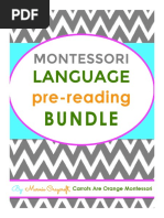 Montessori Pre-Reading Bundle by Carrots Are Orange