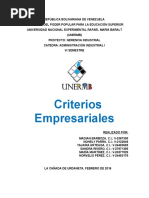 Criterios Empresariales