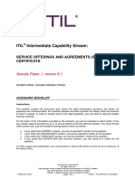 ITIL Intermediate Capability SOA Sample1 SCENARIO BOOKLET v6.1