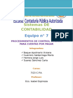 Procedimiento de Control Interno de Las Cuentas Por Pagar