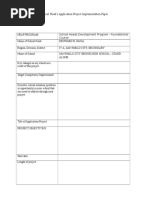 SHDP Foundation Course Application Project Plan