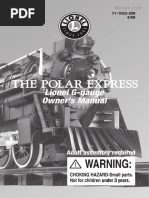 Lionel G-Gauge Train Set Polar Express Manual