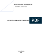 Trabalho de Orçamento Empresarial - Exercícios Resolvidos