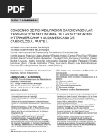 Consenso de Rehabilitación Cardiovascular Y Prevención Secundaria de Las Sociedades Interamericana Y Sudamericana de Cardiología. Parte I