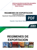 Regimenes de Exportacion