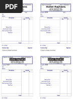 Hotel Rajhans Hotel Rajhans: Bill/Cash Memo Bill/Cash Memo