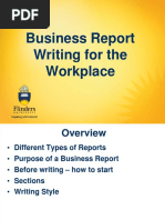 Business Report Writing - Presentation Notes