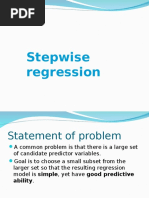 Stepwise Regression