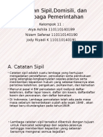 Catatan Sipil, Domisili, Dan Lembaga Pemerintahan