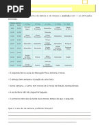 Ler e Interpretar Horários I