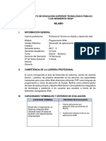 Sílabo - Desarrollo de Aplicaciones Web II
