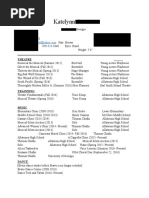 Acting Resume