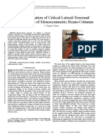 On The Evaluation of Critical Lateral Torsional Buckling Loads of Monosymmetric Beam Columns