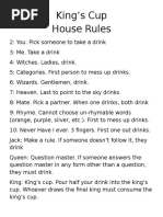 Kings Cup Game Rules