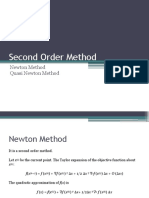 Second Order Method: Newton Method Quasi Newton Method