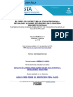 El Papel Del Docente en La Educación para La Sexualidad - Algunas Reflexiones