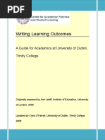 Writing Learning Outcomes CAPSL 2009