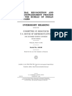 House Hearing, 108TH Congress - Federal Recognition and Acknowledgment Process by The Bureau of Indian Affairs