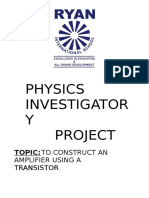 To Construct An Amplifier Using A Transistor