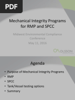 Mechanical Integrity Programs For RMP and SPCC: Midwest Environmental Compliance Conference May 11, 2016