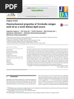 Physicochemical Properties of Terminalia Catappa Seed Oil As A Novel Dietary Lipid Source