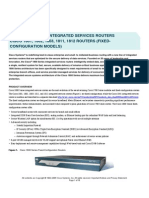 Cisco 1800 Series Integrated Services Routers CISCO 1801, 1802, 1803, 1811, 1812 ROUTERS (FIXED-Configuration Models)