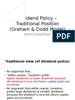 Dividend Policy - Traditional Position