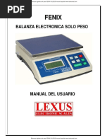 Balanzas Digitales Solo Peso Fenix 30 Lexus Manual Espanol PDF